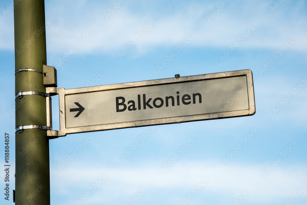 Fototapeta premium Schild 67 - Balkonien