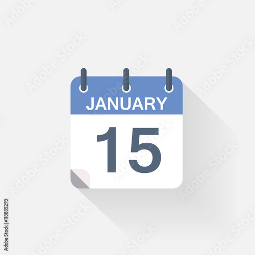 15 january calendar icon