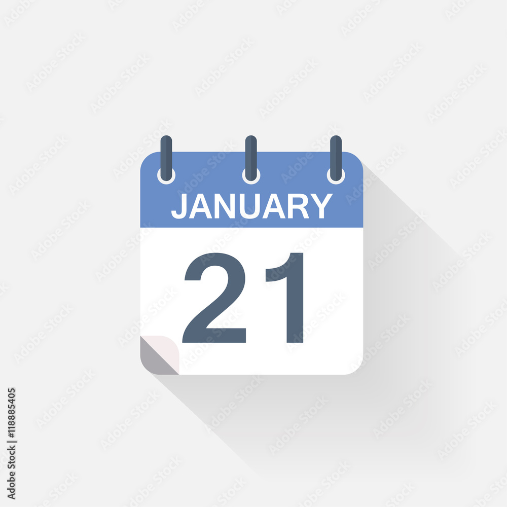 21 january calendar icon 21 january calendar icon