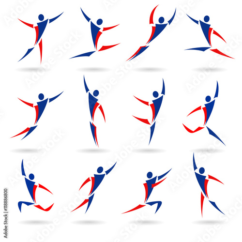 Abstract people icons collection