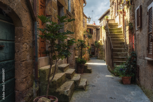 Abandoned nooks miraculously beautiful town in Tuscany.