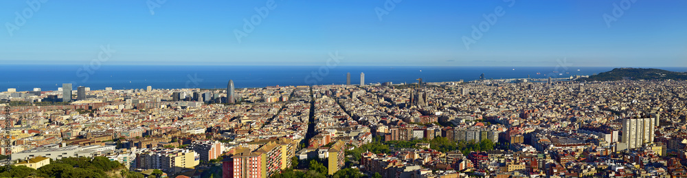 aerial view of Barcelona, Spain