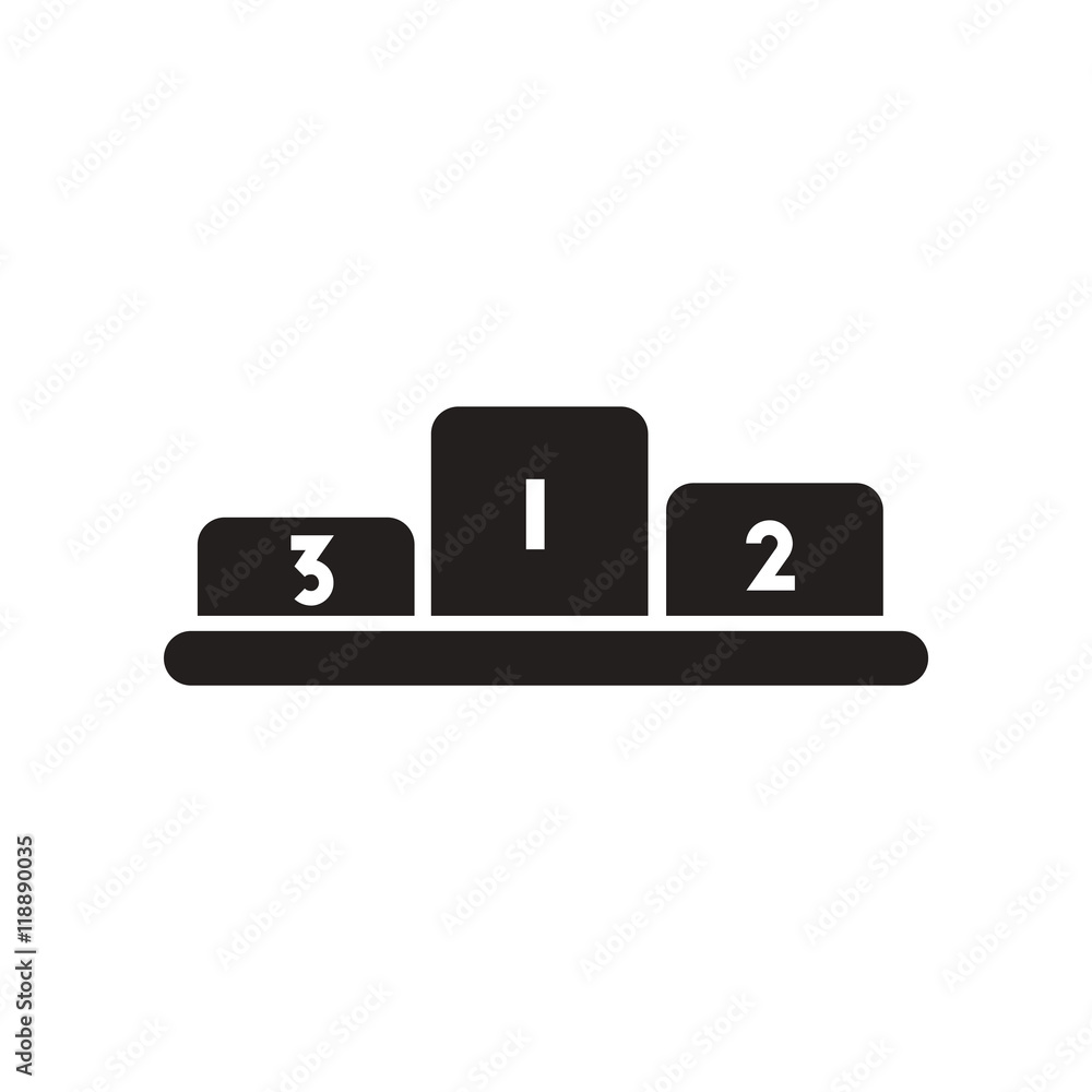 flat icon in black and white style championship podium flat icon in black and white style championship podium