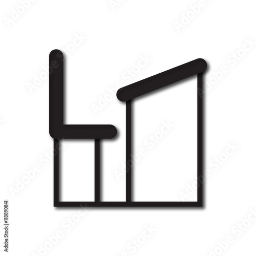 Back to School and Education vector flat icon in black and white style School Desk