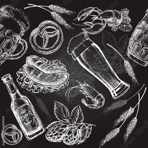 beer seamless pattern