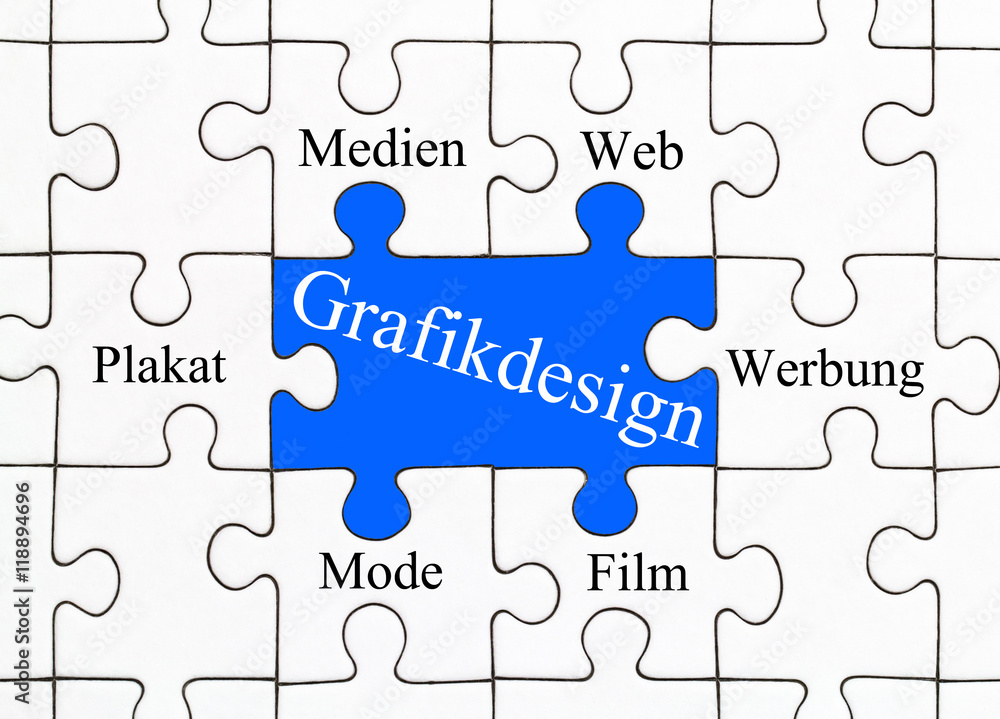 Fototapeta premium Grafikdesign Puzzle Konzept