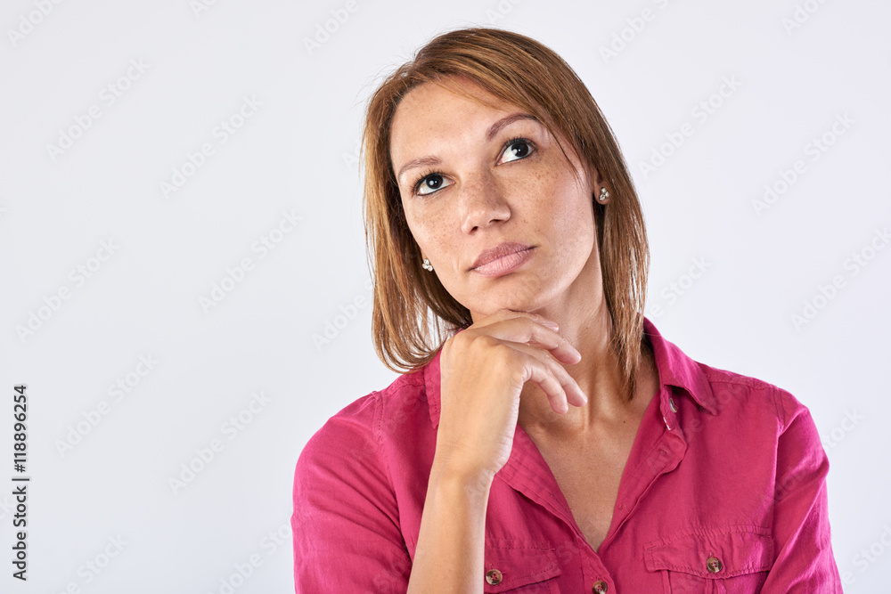 Indian business woman thinking Indian business woman thinking
