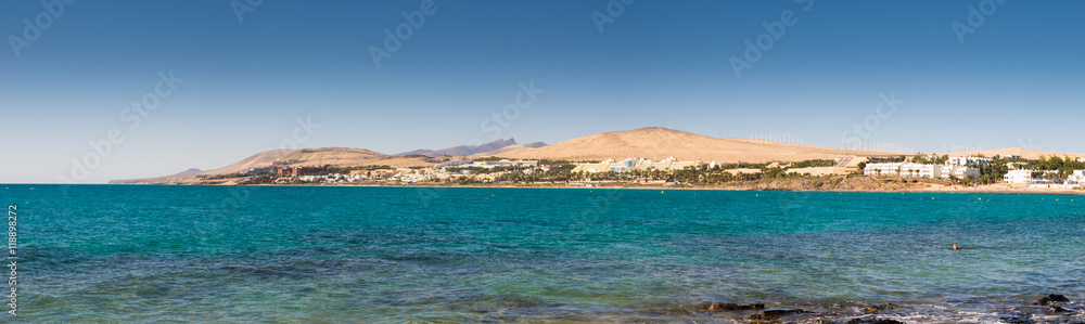Panorama of Fuerteventura. Canaria - obrazy, fototapety, plakaty 
