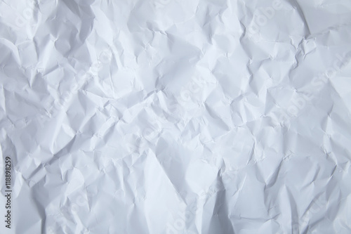 A full page of screwed up white plain paper texture