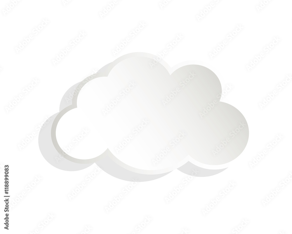 flat design single cloud shape icon vector illustration flat design single cloud shape icon vector illustration