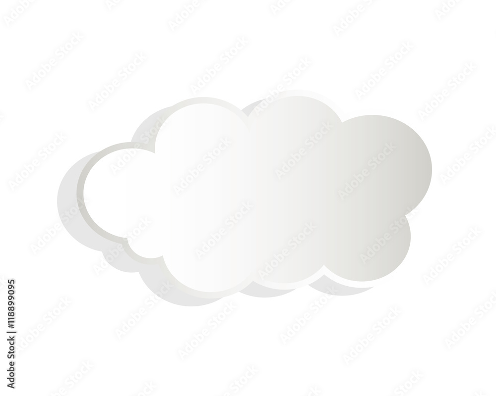 flat design single cloud shape icon vector illustration flat design single cloud shape icon vector illustration