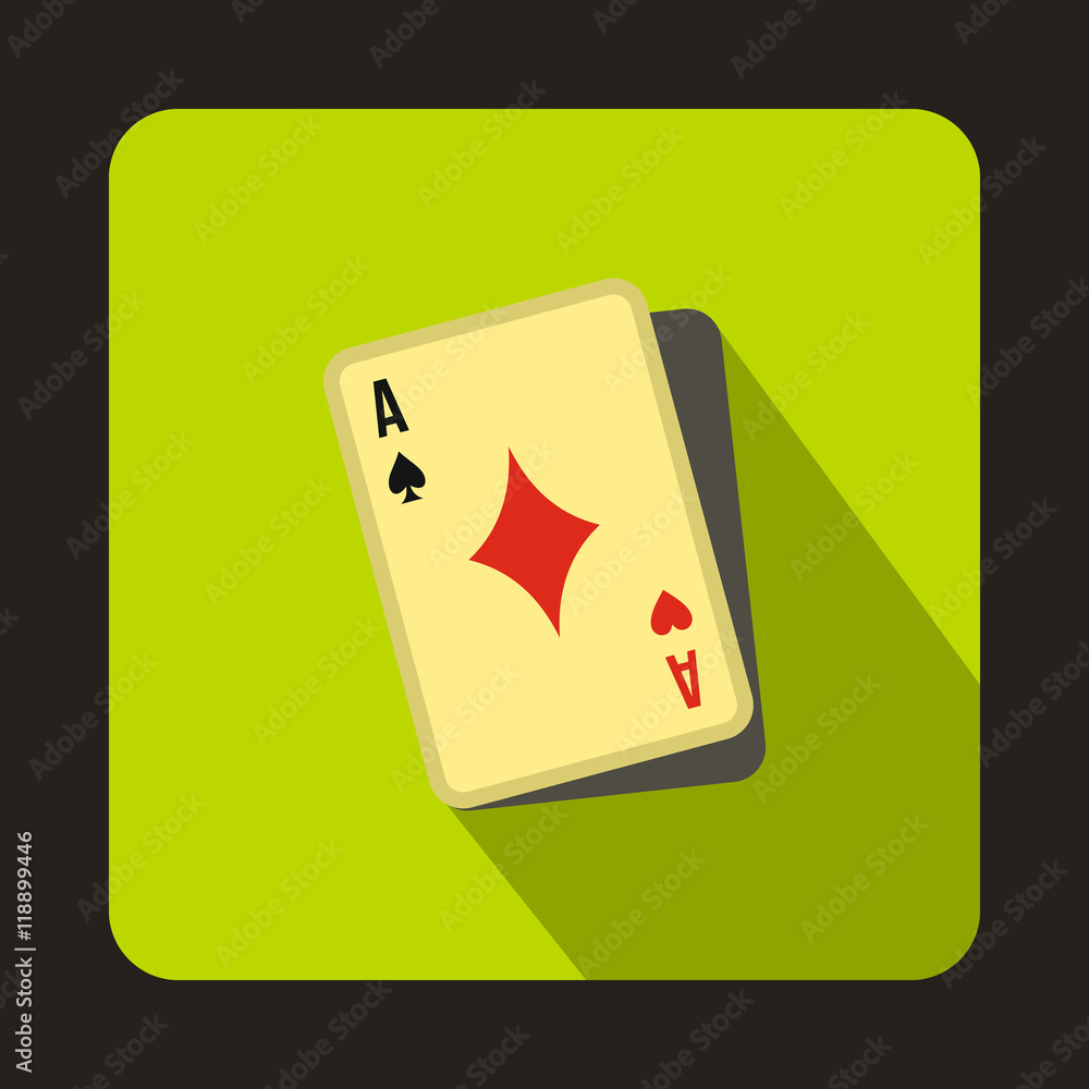 Obraz premium Cheating at play icon in flat style on a green background