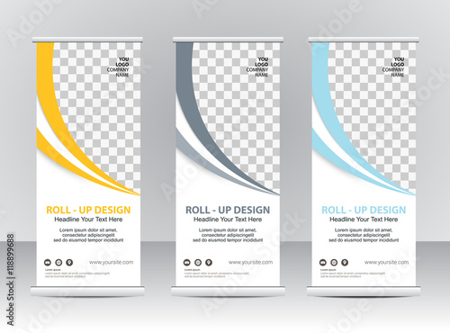 Roll up banner stand template design