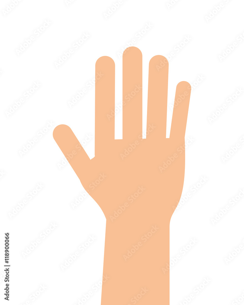 flat design open hand icon vector illustration flat design open hand icon vector illustration