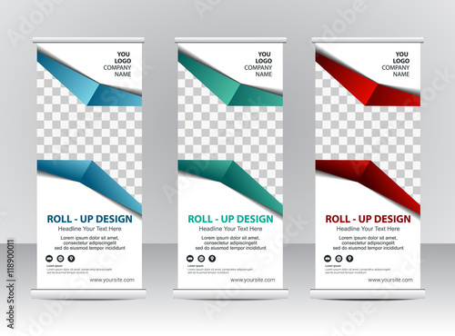 Roll up banner stand template design