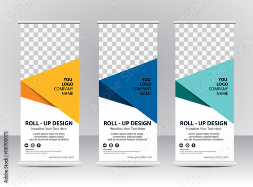 Roll up banner stand template design