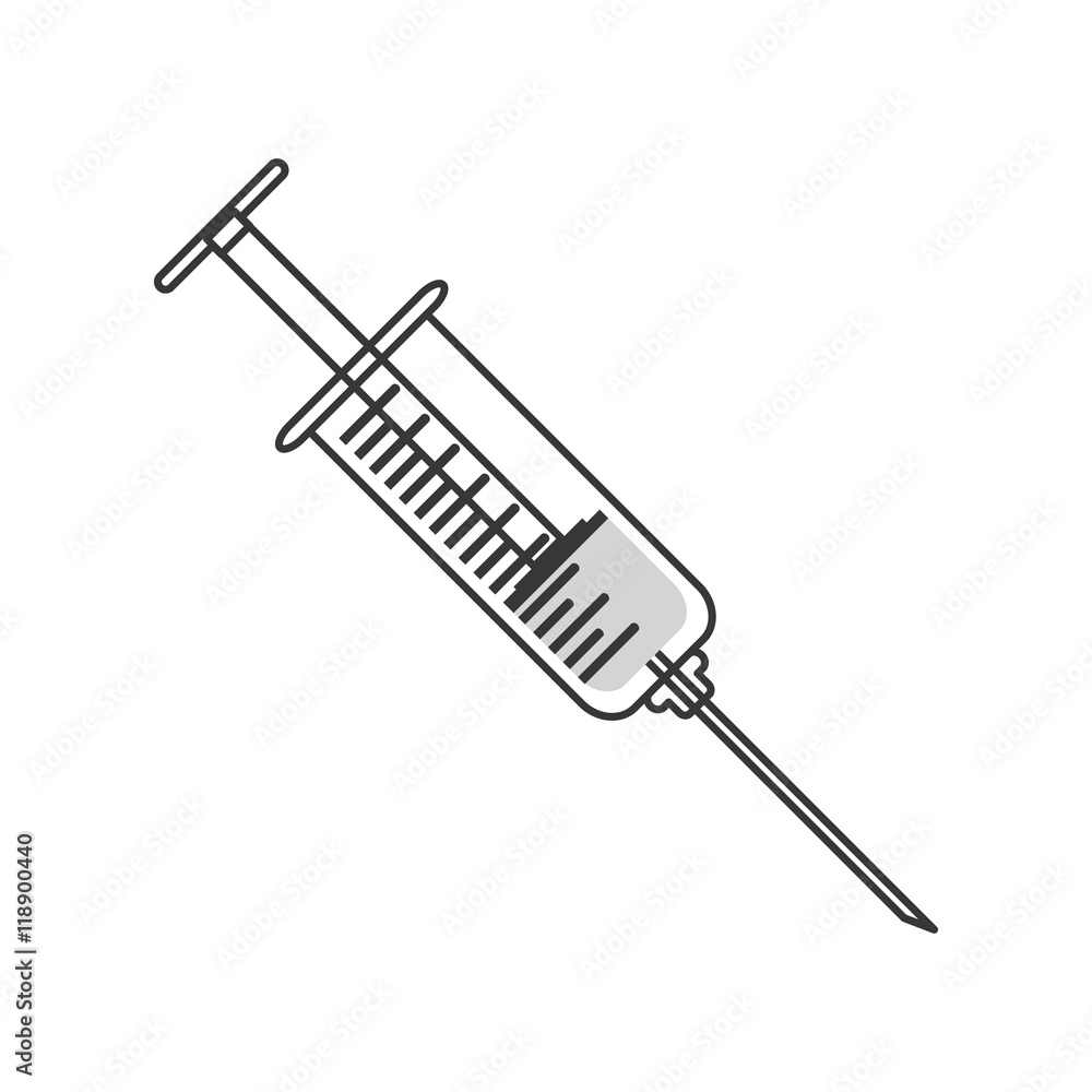 flat design single syringe icon vector illustration flat design single syringe icon vector illustration