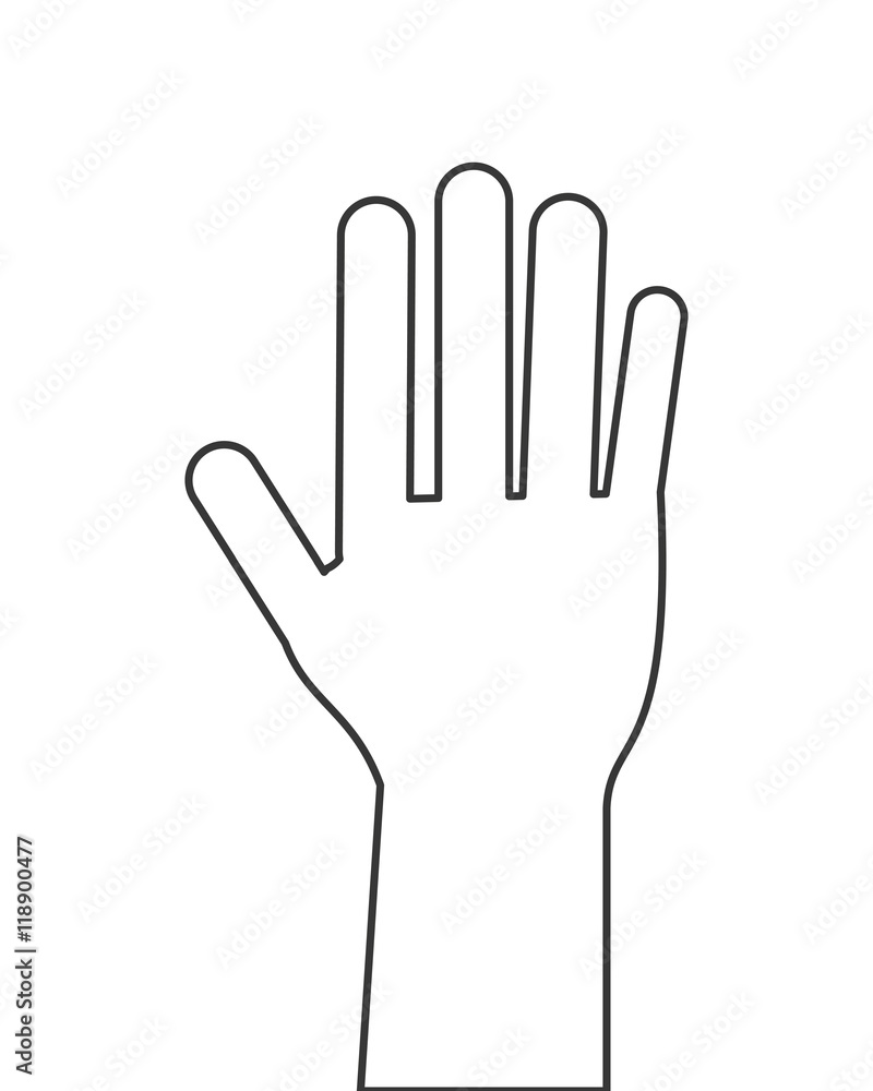 flat design open hand icon vector illustration flat design open hand icon vector illustration