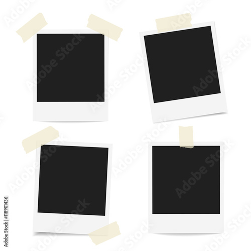 Polaroid Photo frames with tapes vector photo