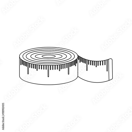 Measuring tape icon of vector illustration for web and mobile