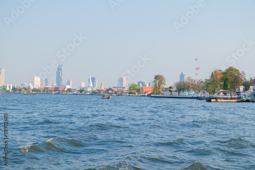Photography river view in bangkok thailand