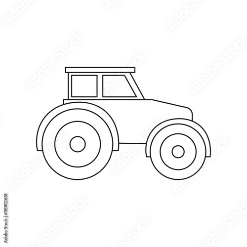 Tractor icon of vector illustration for web and mobile