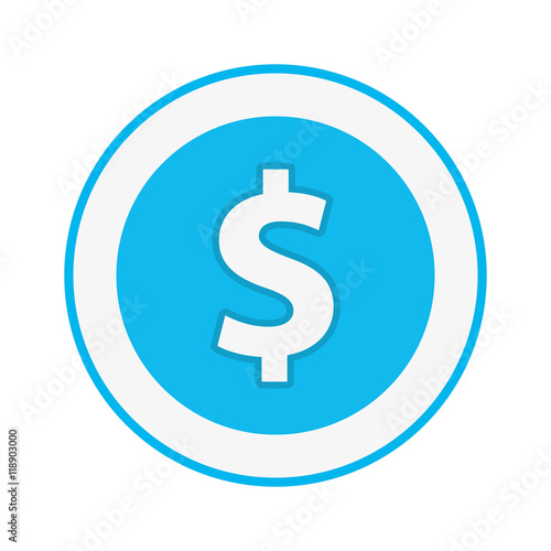 coin cash money finacial item icon. Flat and Isolated design. Vector illustration
