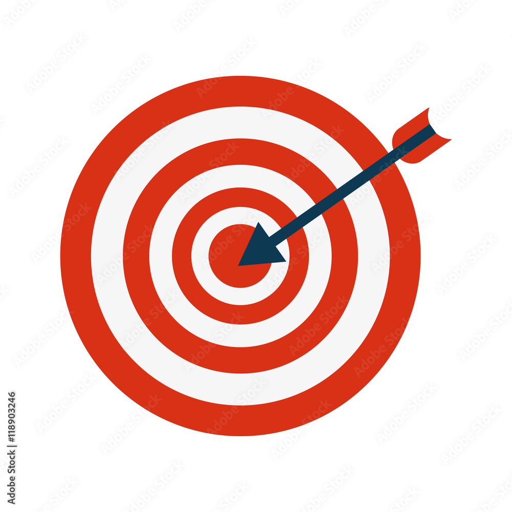 arrow target circle solution feather sport hobby icon. Flat and isolated design. Vector illustration arrow target circle solution feather sport hobby icon. Flat and isolated design. Vector illustration