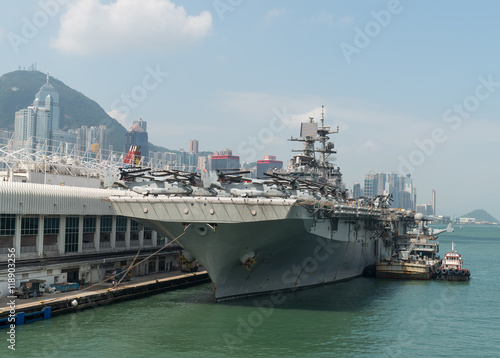 Photography HONG KONG, CHINA - Sept 18:The U.S. amphibious assault ship USS
