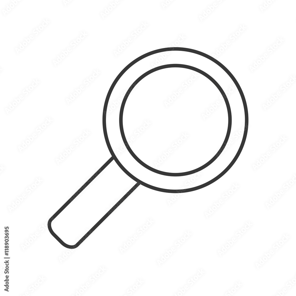 lupe magnifying glass search icon. Flat and isolated design. Vector illustration lupe magnifying glass search icon. Flat and isolated design. Vector illustration