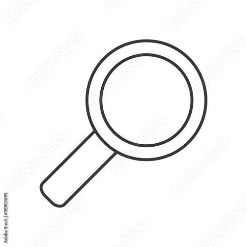 lupe magnifying glass search icon. Flat and isolated design. Vector illustration