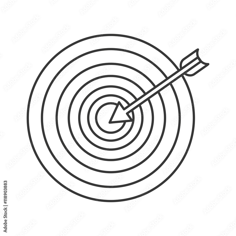 arrow target circle solution feather sport hobby icon. Flat and isolated design. Vector illustration arrow target circle solution feather sport hobby icon. Flat and isolated design. Vector illustration