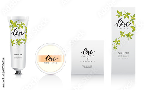 Cosmetic Packaging Template : Vector Illustration