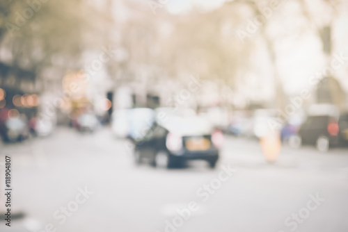 Blurred Traffic in London England