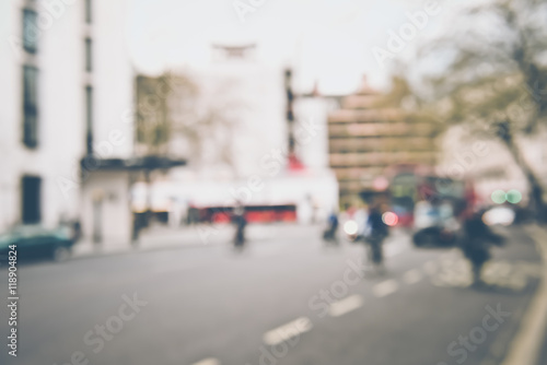 Blurred Traffic in London England © bbourdages