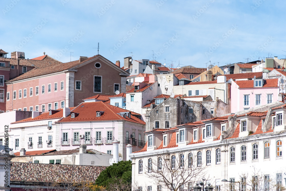Street views from urban Lisbon Portugal