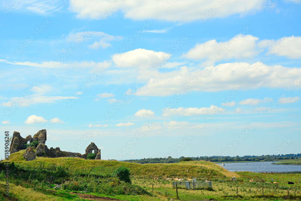 Castle ruins, Clonmacnoise, Ireland Castle ruins, Clonmacnoise, Ireland