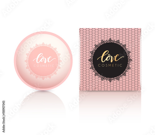 Cosmetic Packaging Template : Vector Illustration