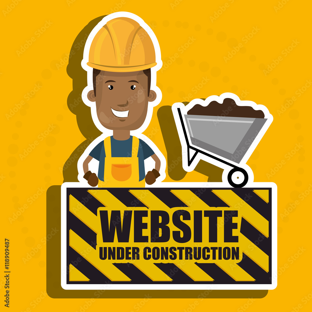 man website under construction avatar vector illustration design man website under construction avatar vector illustration design