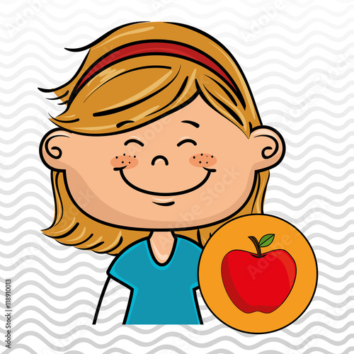 character school student icon vector illustration design