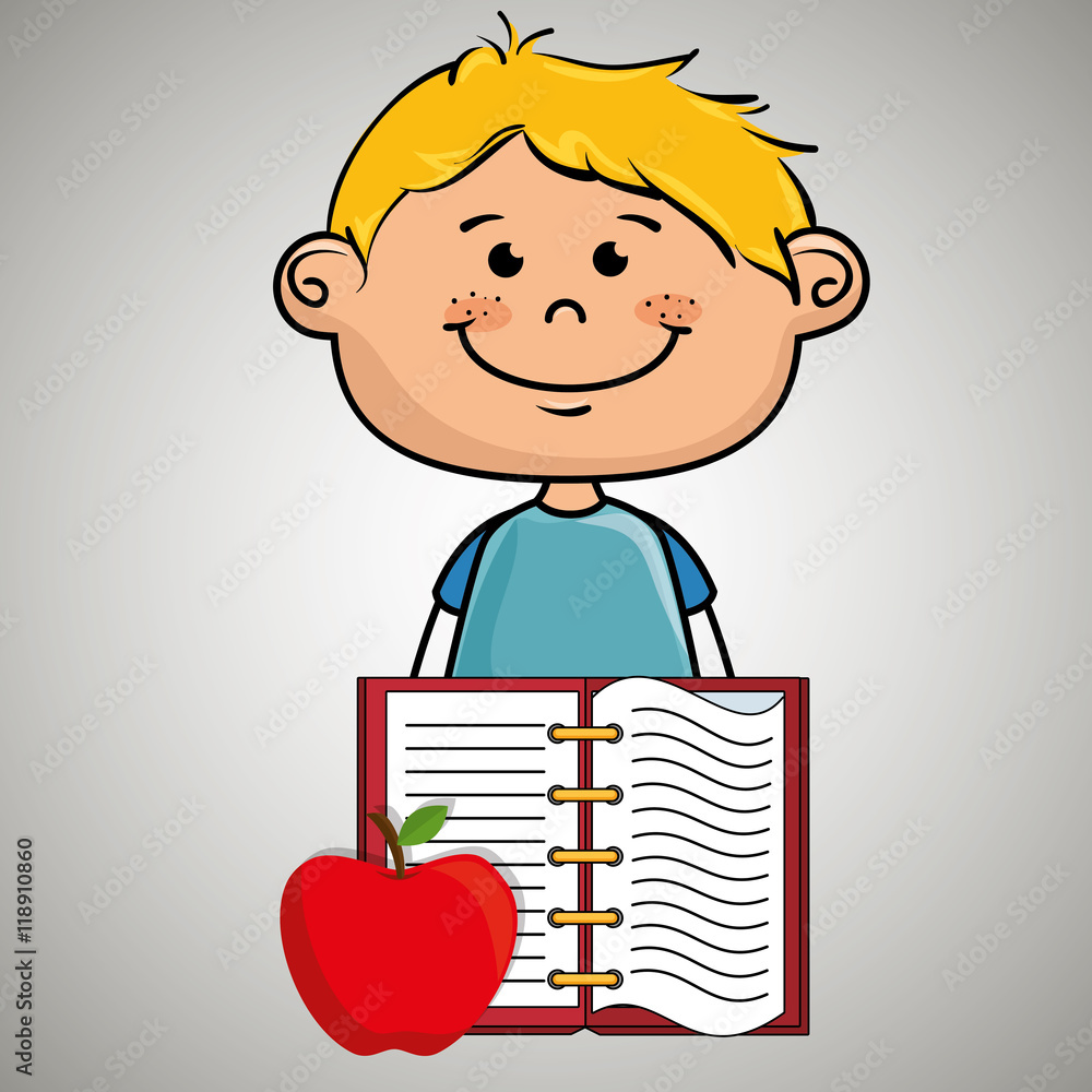 cartoon boy notebook icon vector illustration design eps 10 cartoon boy notebook icon vector illustration design eps 10