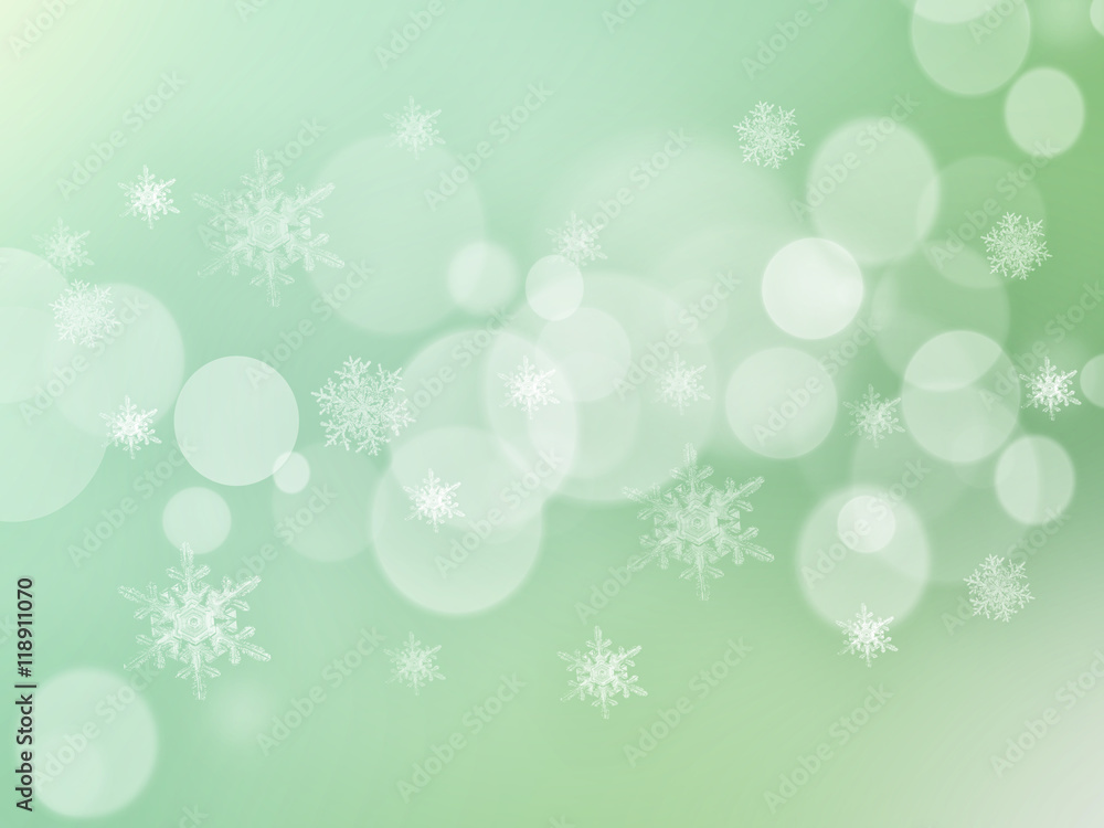 Green Abstract Winter Background