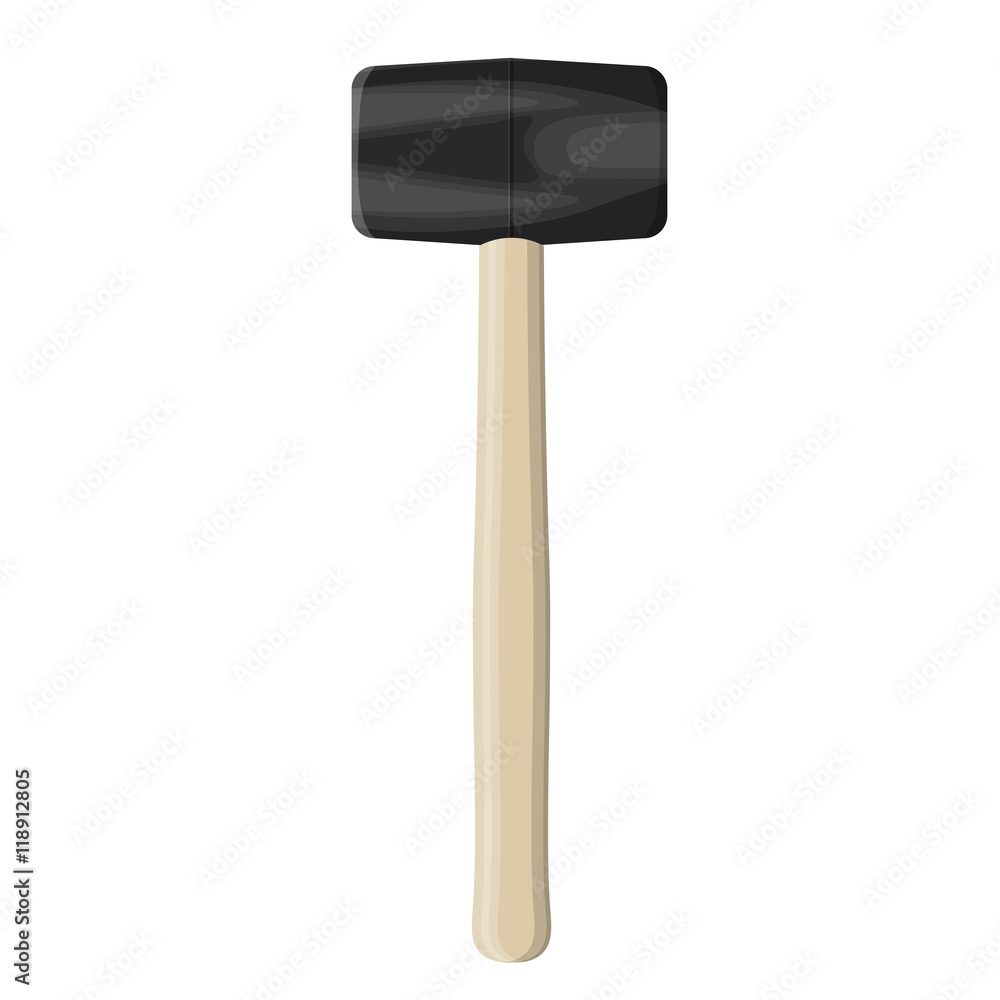 Rubber Mallet hammer. Vector illustration Rubber Mallet hammer. Vector illustration
