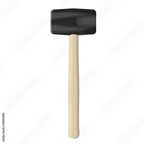 Rubber Mallet hammer. Vector illustration