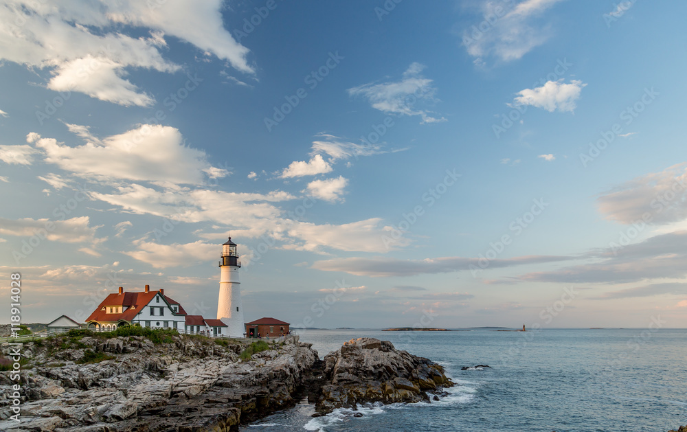 Portland Head Light in the late afternoon
