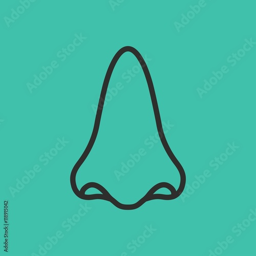 Nose vector icon.