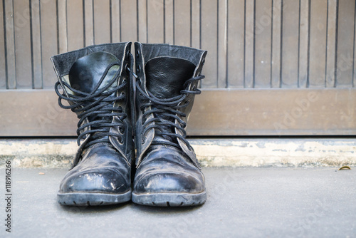 combat boots on the Ground