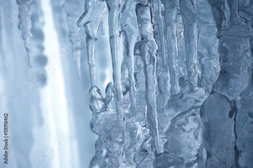 Winter icefall background