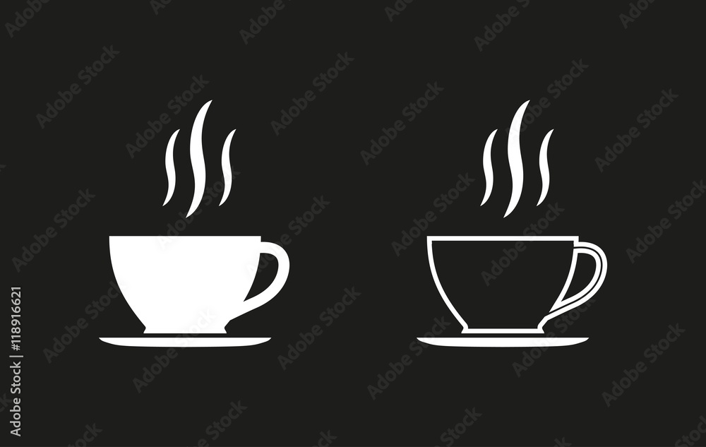 Coffee cup vector icon. Coffee cup vector icon.