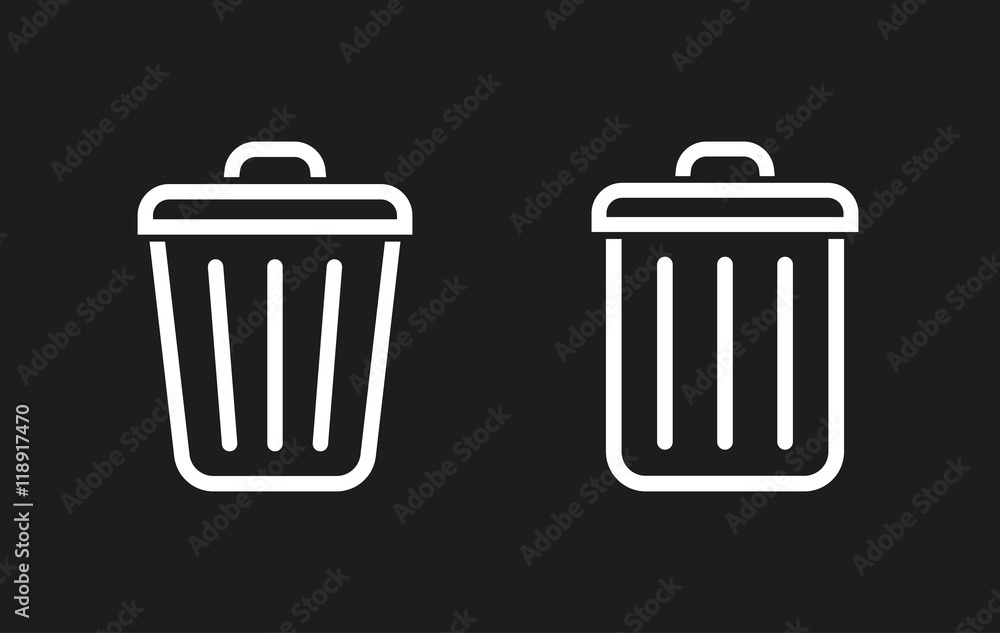 Bin vector icon. Bin vector icon.